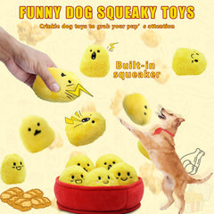 YZHDUXIU dog toy with squeaker inside captures attention during play.