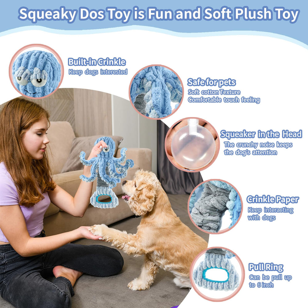 YZHDUXIU octopus toy tug-of-war view supports bonding and exercise