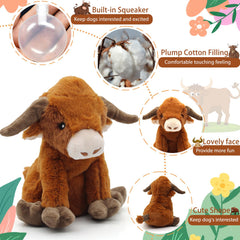 YZHDUXIU plush dog toy with soft coat designed for gentle mouthing.