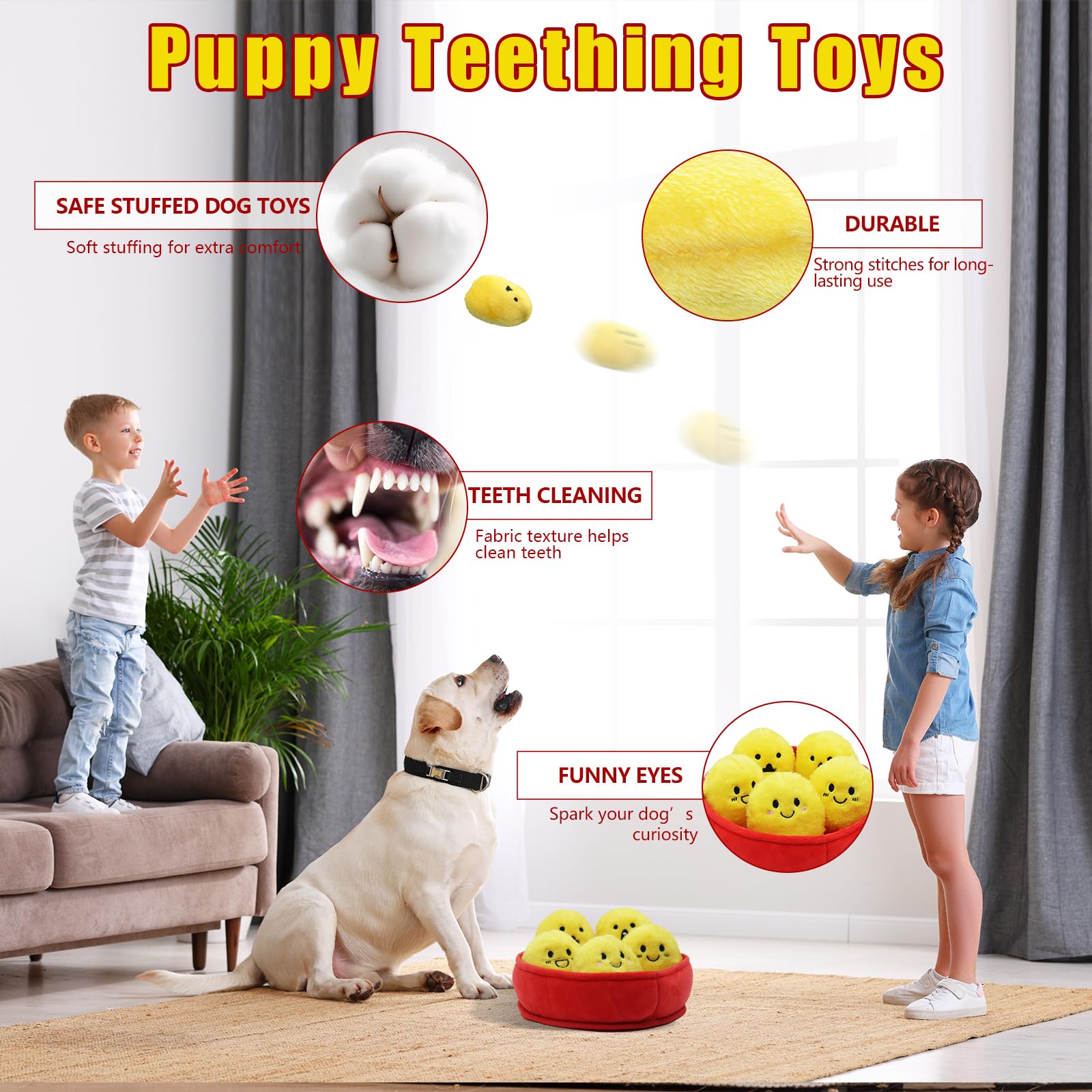 YZHDUXIU soft fabric ensures gentle bites and comfy chewing sessions.