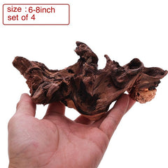 YZHZOM driftwood set enhances bearded dragon and fish tank aesthetics with real wood look.