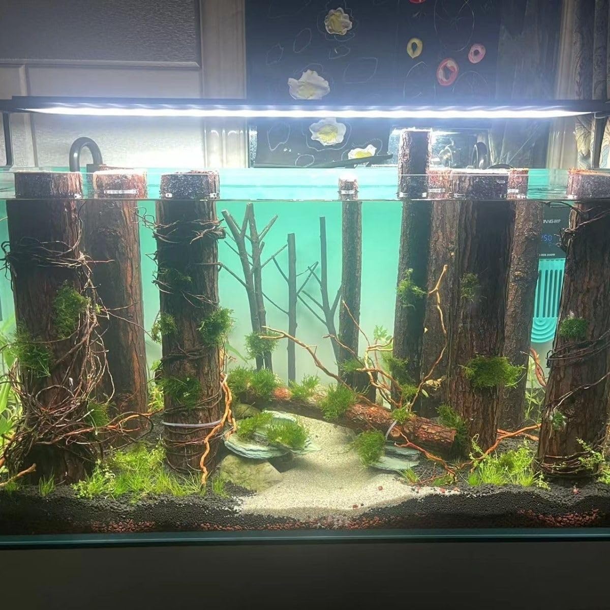 YZHZOM driftwood roots packaged bundle ready for easy placement.