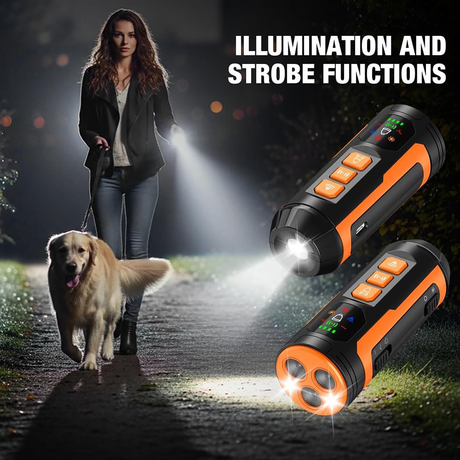YZXCMFYL Sonic Bark Deterrent battery charging for quick power top-up.
