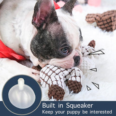 Zagrine toy with squeaker for interactive fetch and teething-friendly texture.