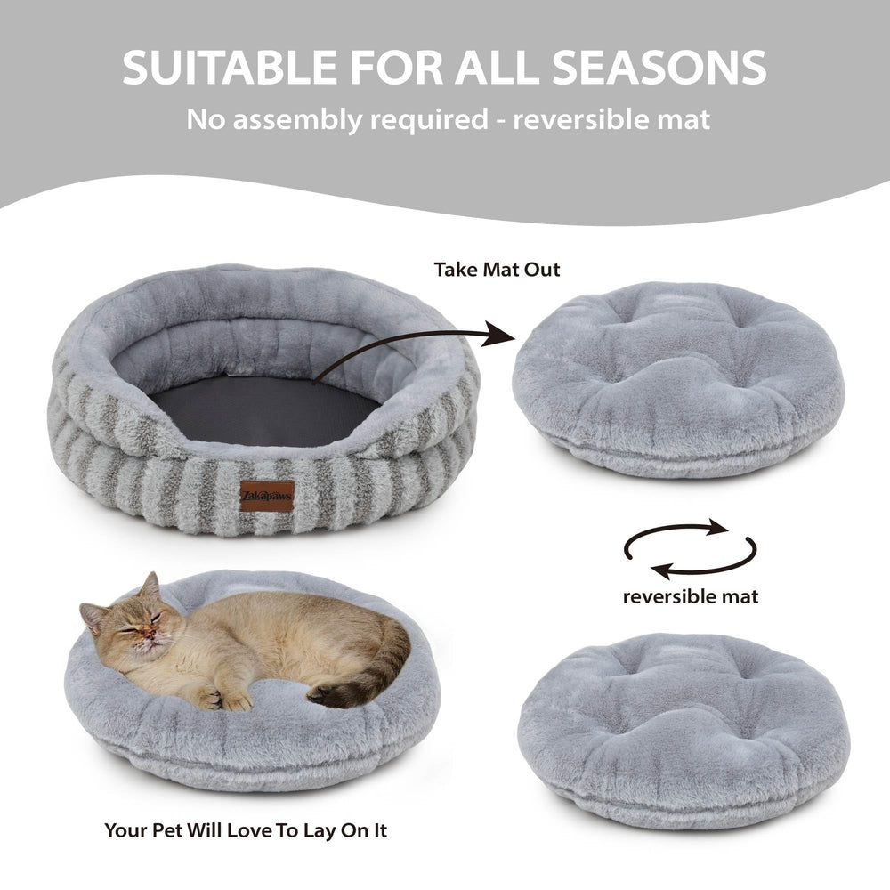 ZAKAPAWS cat bed is machine washable for easy care.