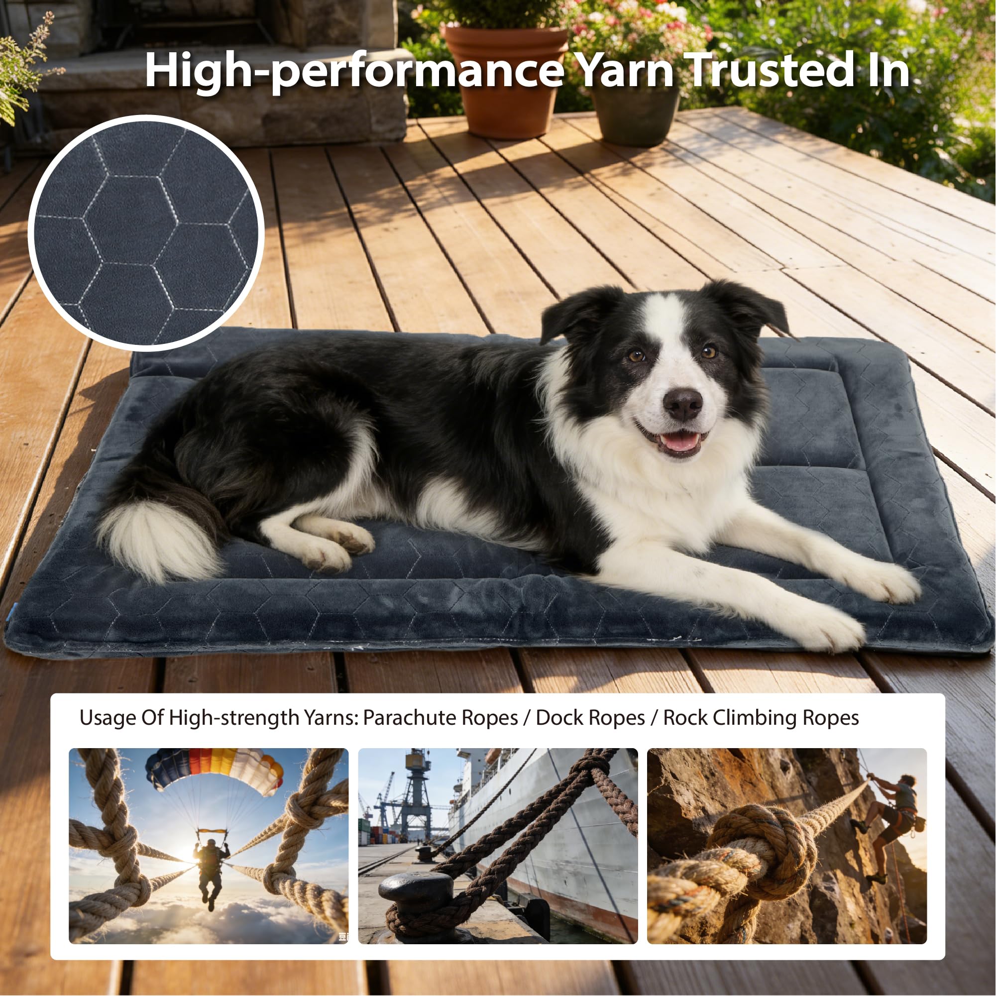 ZAKAPAWS chew-proof dog mat is machine washable for effortless cleanup.