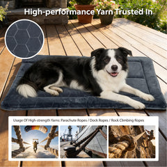 ZAKAPAWS chew-proof dog mat is machine washable for effortless cleanup.