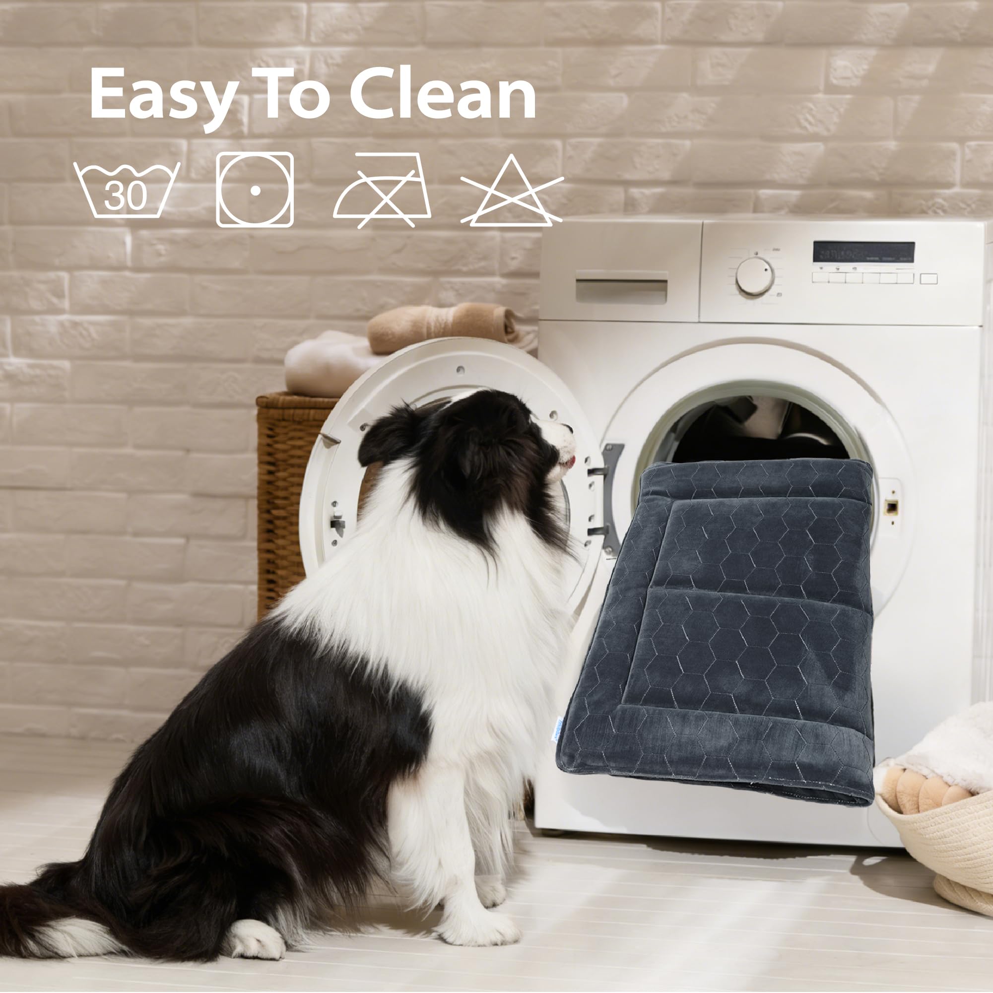 ZAKAPAWS chew-proof dog mat suits medium dogs for indoor use.