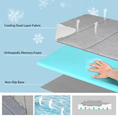 ZAKAPAWS cooling dog mat close-up reveals breathable bonded-fiber fabric