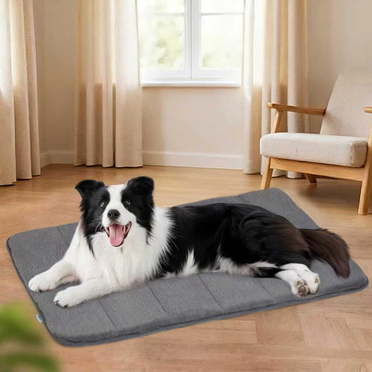 ZAKAPAWS crate pad with plush fabric offering cozy comfort for large dogs