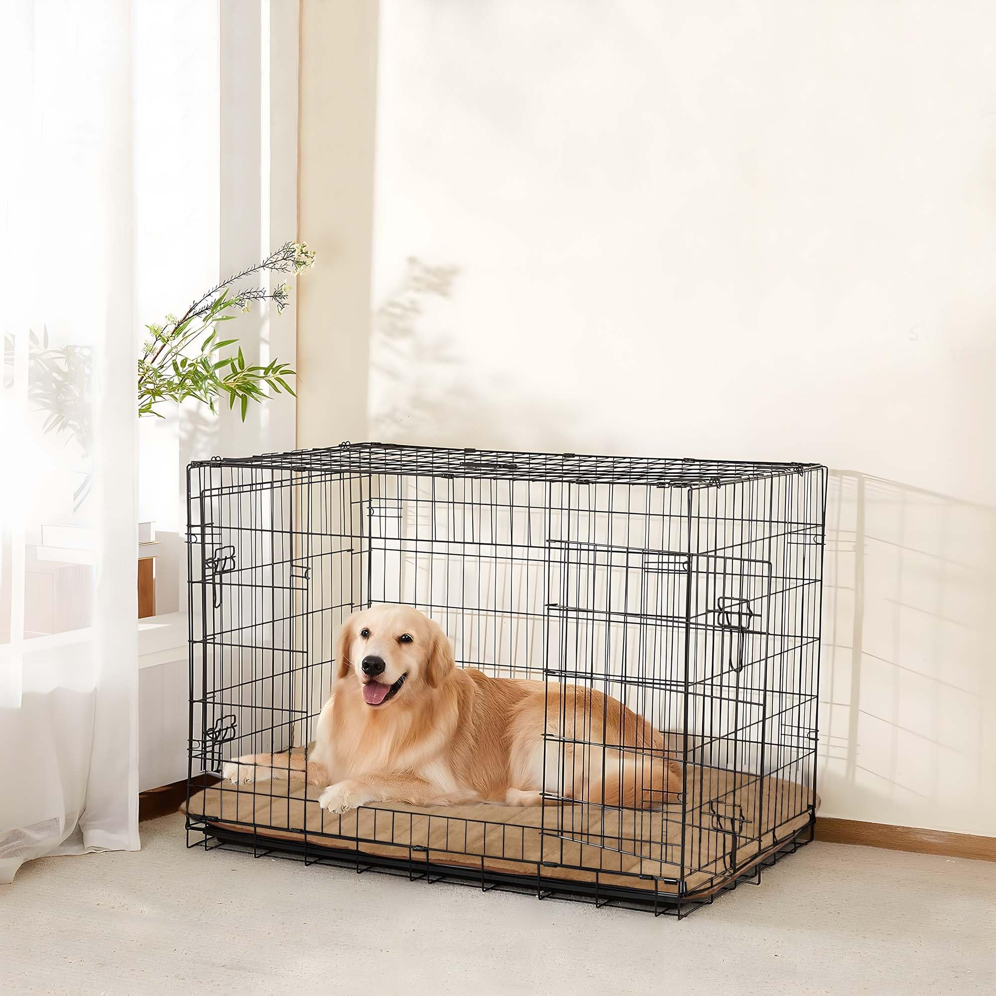 ZAKAPAWS khaki sleeping mat adds soft, cozy style to any space