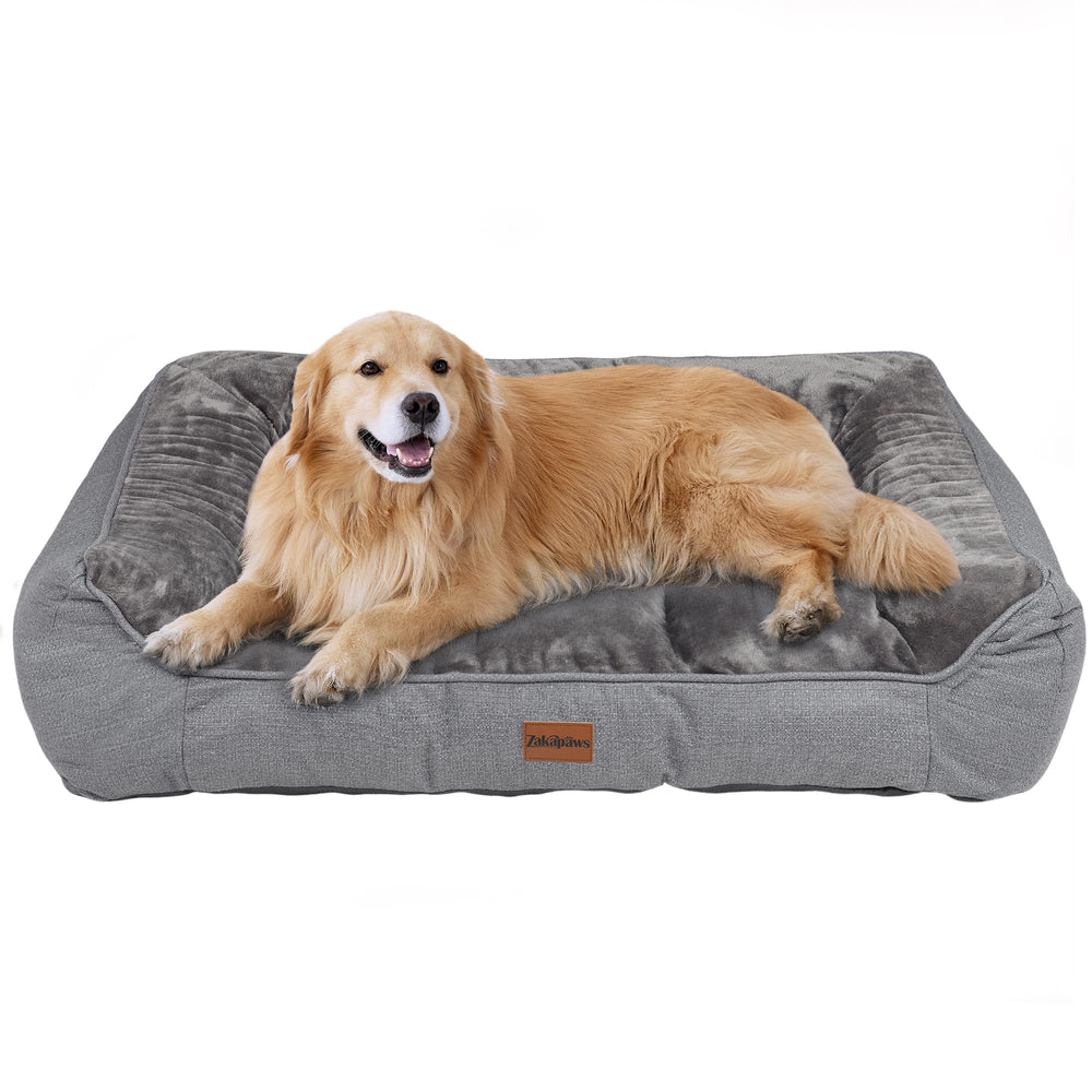 ZAKAPAWS orthopedic dog bed extra-large top view shows generous sleeping space for joints