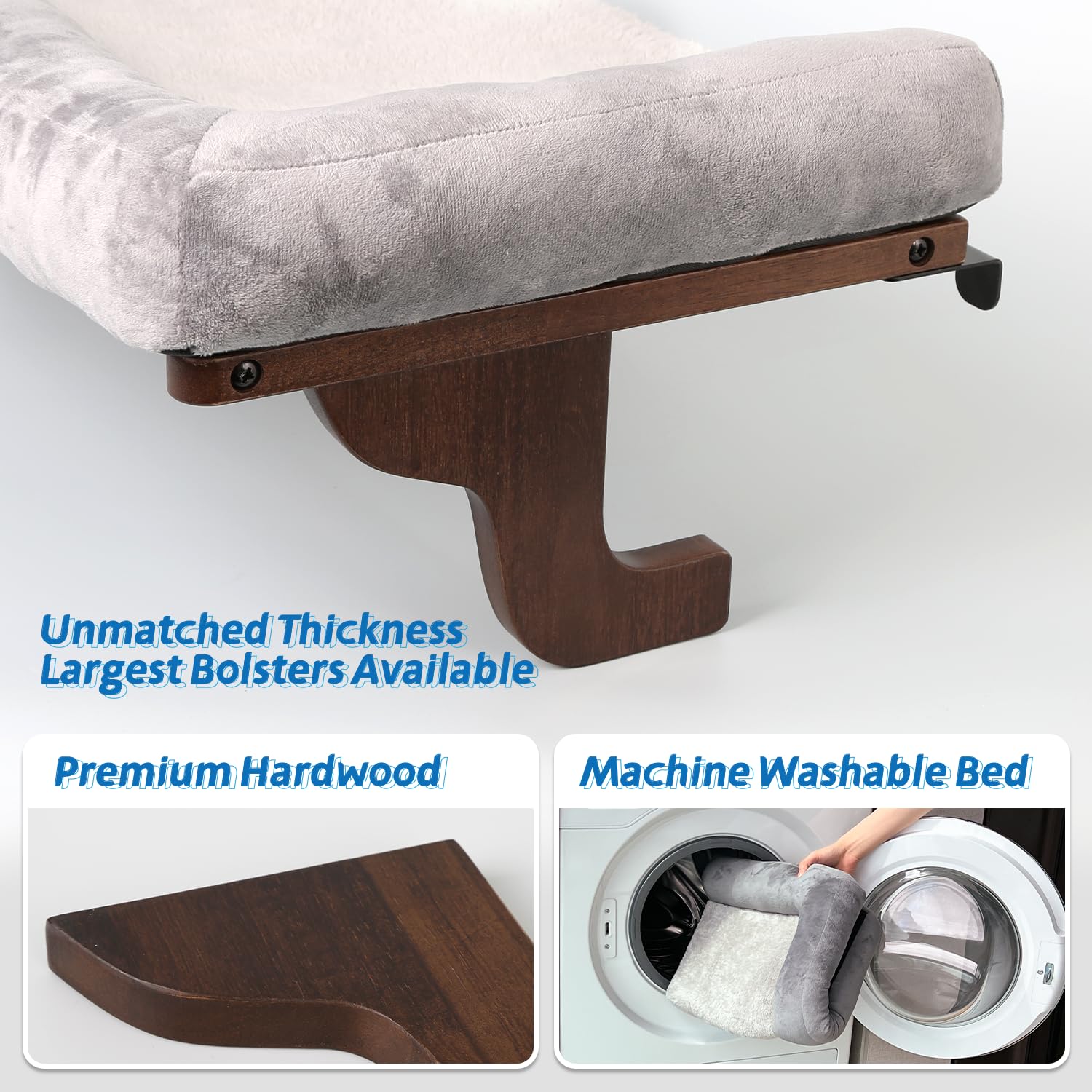 Zakkart large-space lounge supports up to 40 lbs for big cats and kittens.