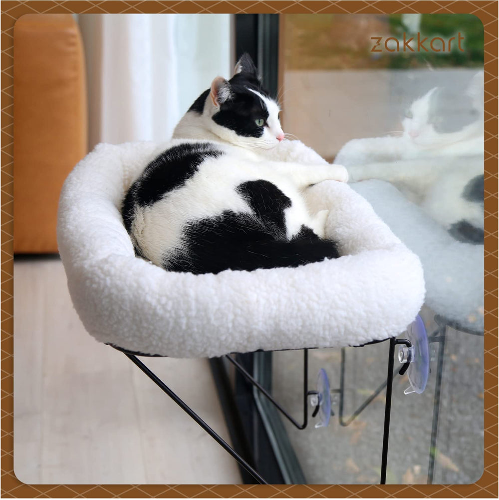 Zakkart cat window hammock sunbathing invites sunlight and birdwatching moments.