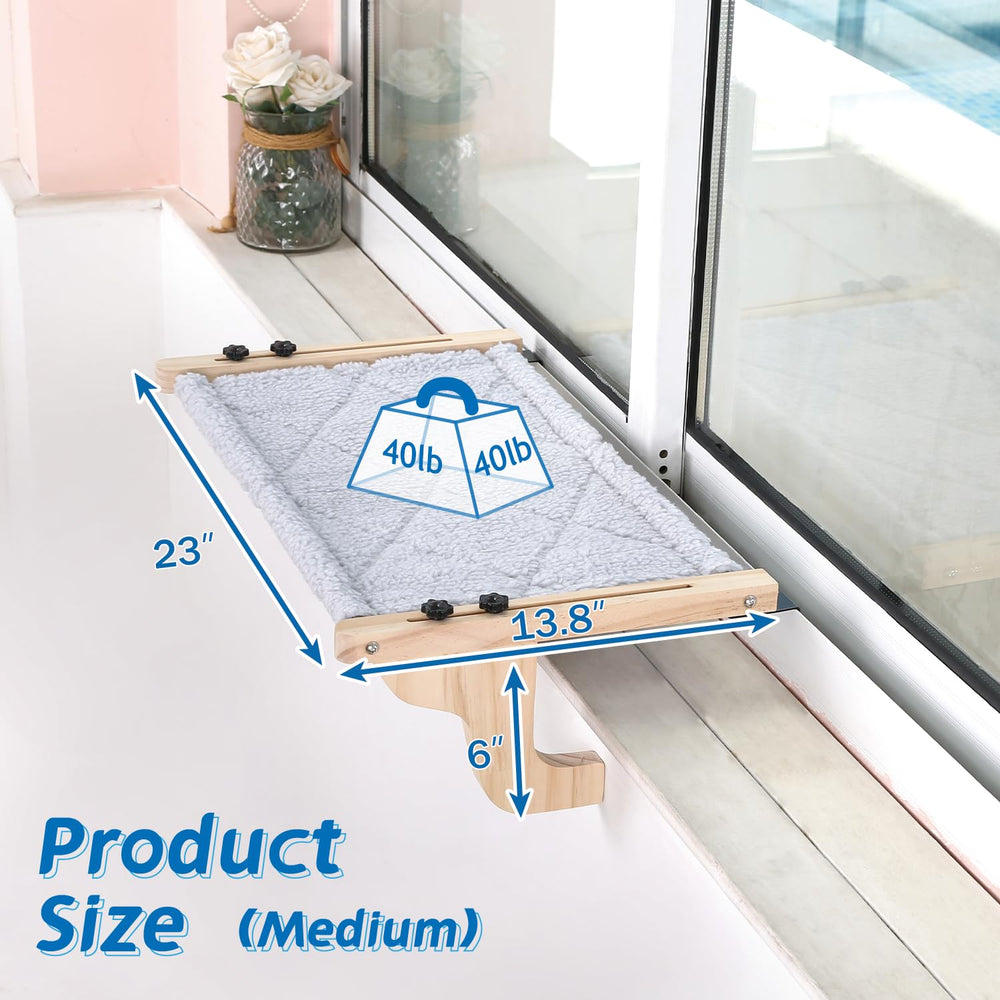Zakkart cat window perch supports up to 40 lbs for larger cats