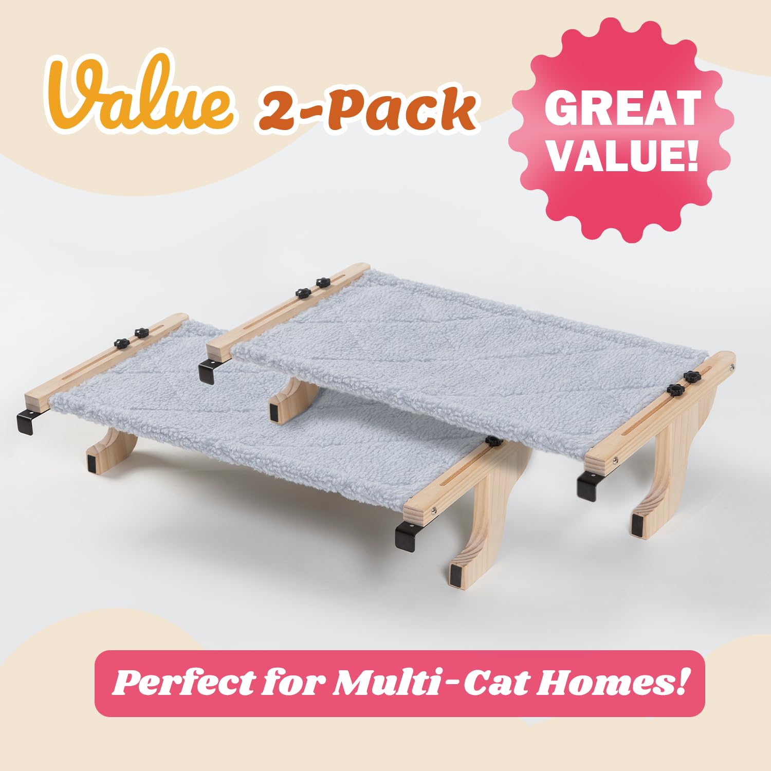 Zakkart Easy Seat Cat Perch gray sherpa bed for cozy daytime naps