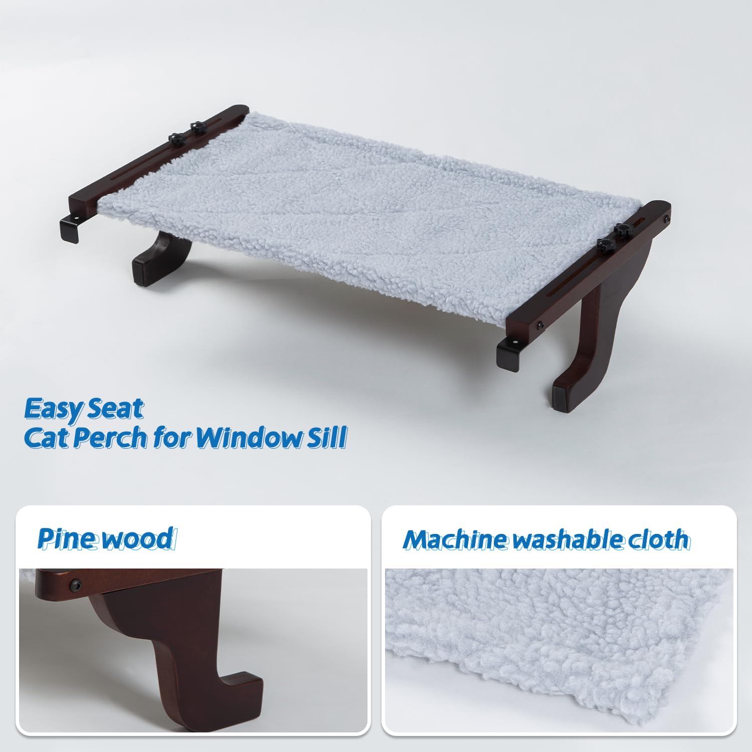 Zakkart Easy Seat Cat Perch window-view setup showcases a cat enjoying a sunny outlook.