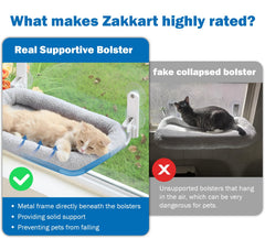 Zakkart embedded bolster bed demonstrates easy machine-wash refresh for a cozy lounging spot.