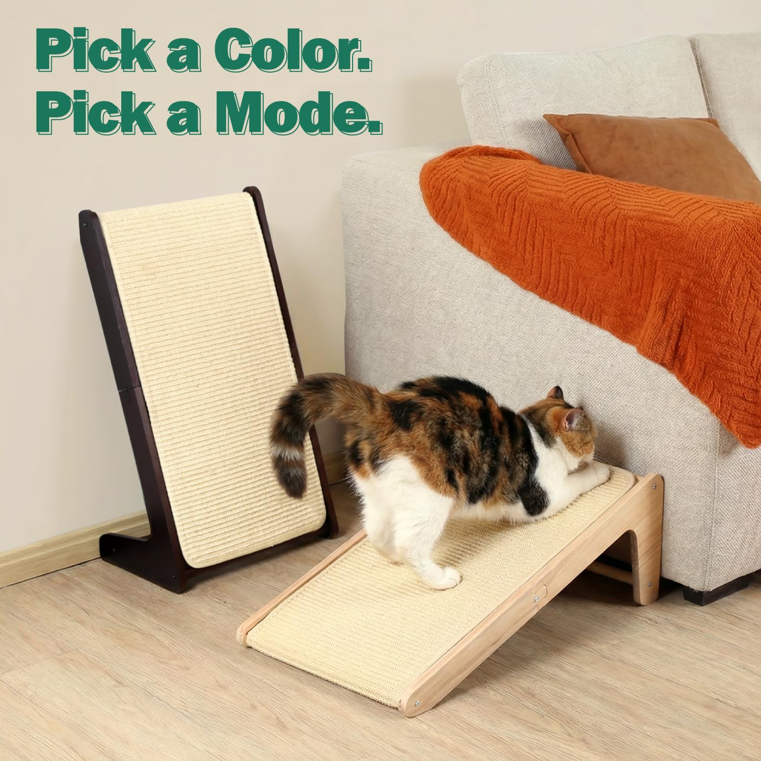 Zakkart easy-assembly scratcher quickly ready for your cat's scratching routine.
