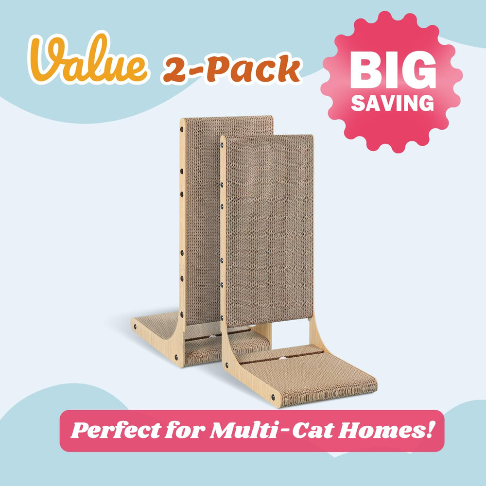 Zakkart large 25.6-inch vertical scratcher tall for indoor cats.