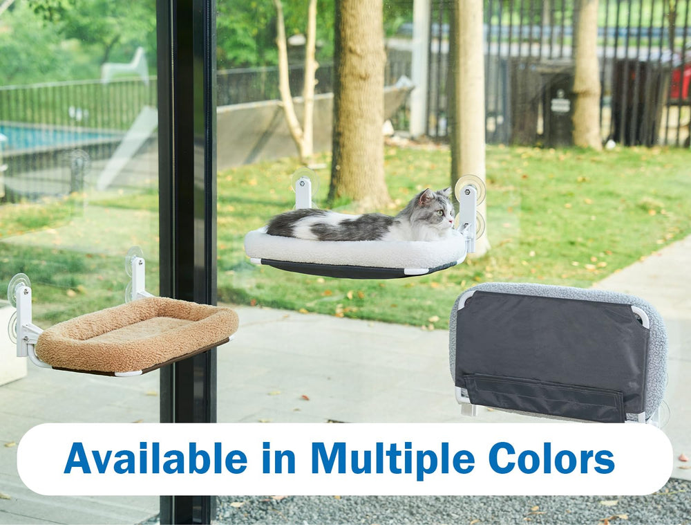 Zakkart large cat window perch accommodates bigger cats and kittens.