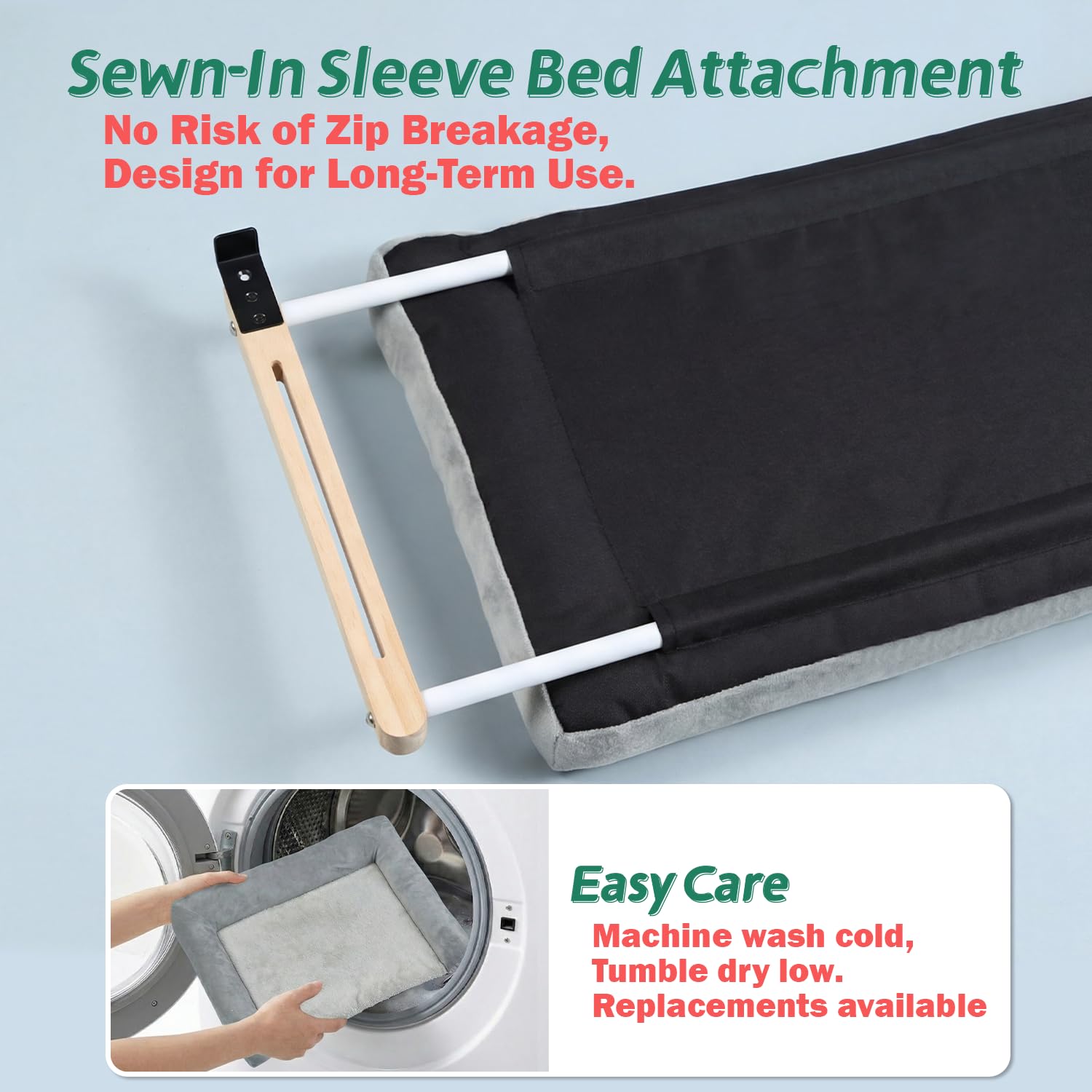 Zakkart large-cat window seat fits big felines for spacious lounging.