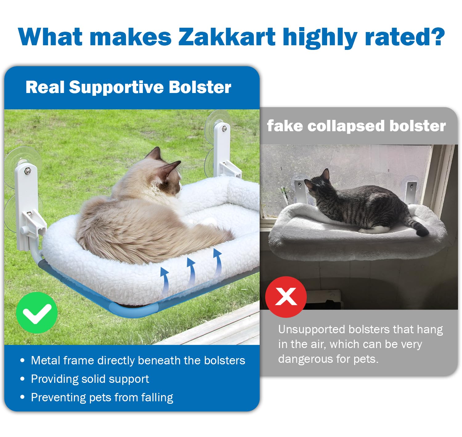 Zakkart Washable Bolster Bed highlights machine washable comfort for pets.