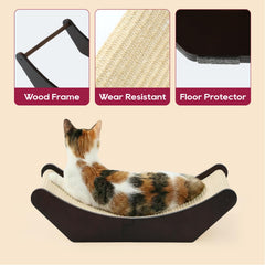 Zakkart wear-resistant sisal scratcher keeps claws within the designated zone.