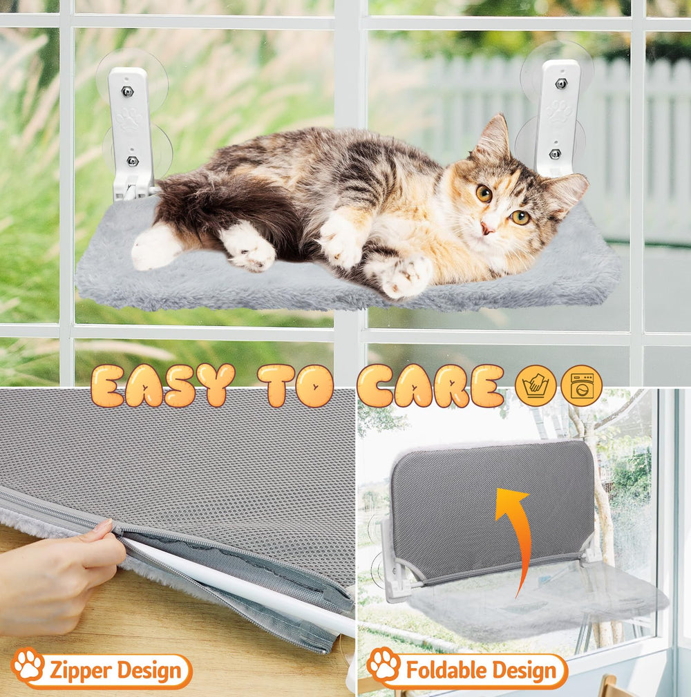 Reversible cushion on ZALALOVA perch provides year-round comfort