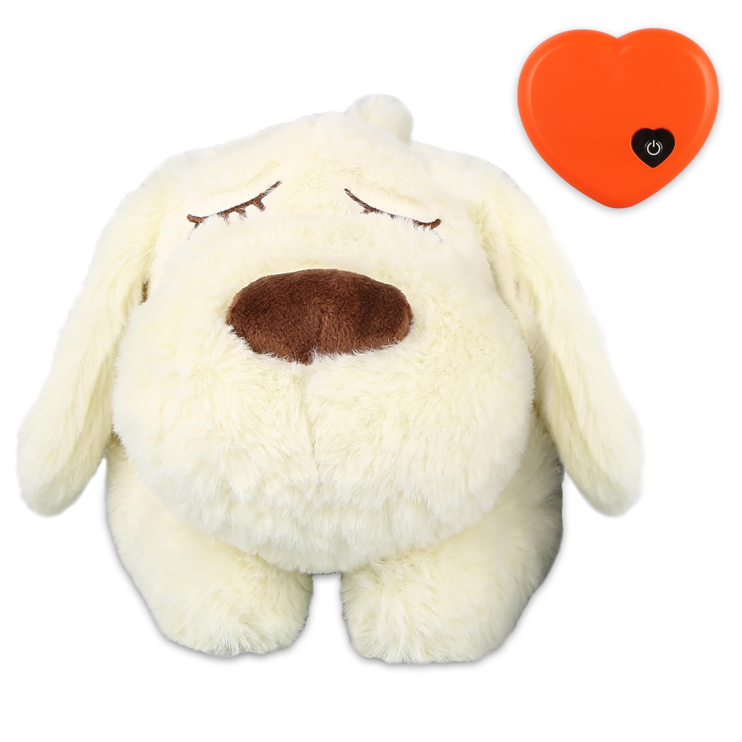 ZALBYUY Heartbeat Puppy Toy front view offering calming comfort for anxious puppies.