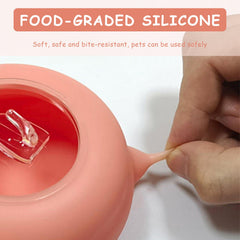 ZALBYUY puppy feeder demonstrates controlled milk flow for calm feeding.