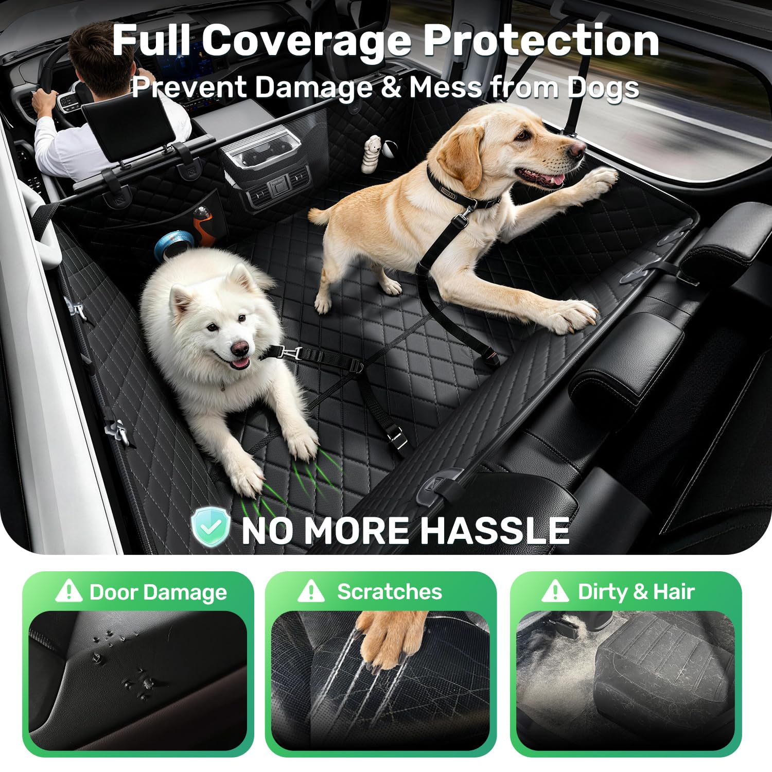 Zanch anti-slip bottom grips keep the cover in place during drives