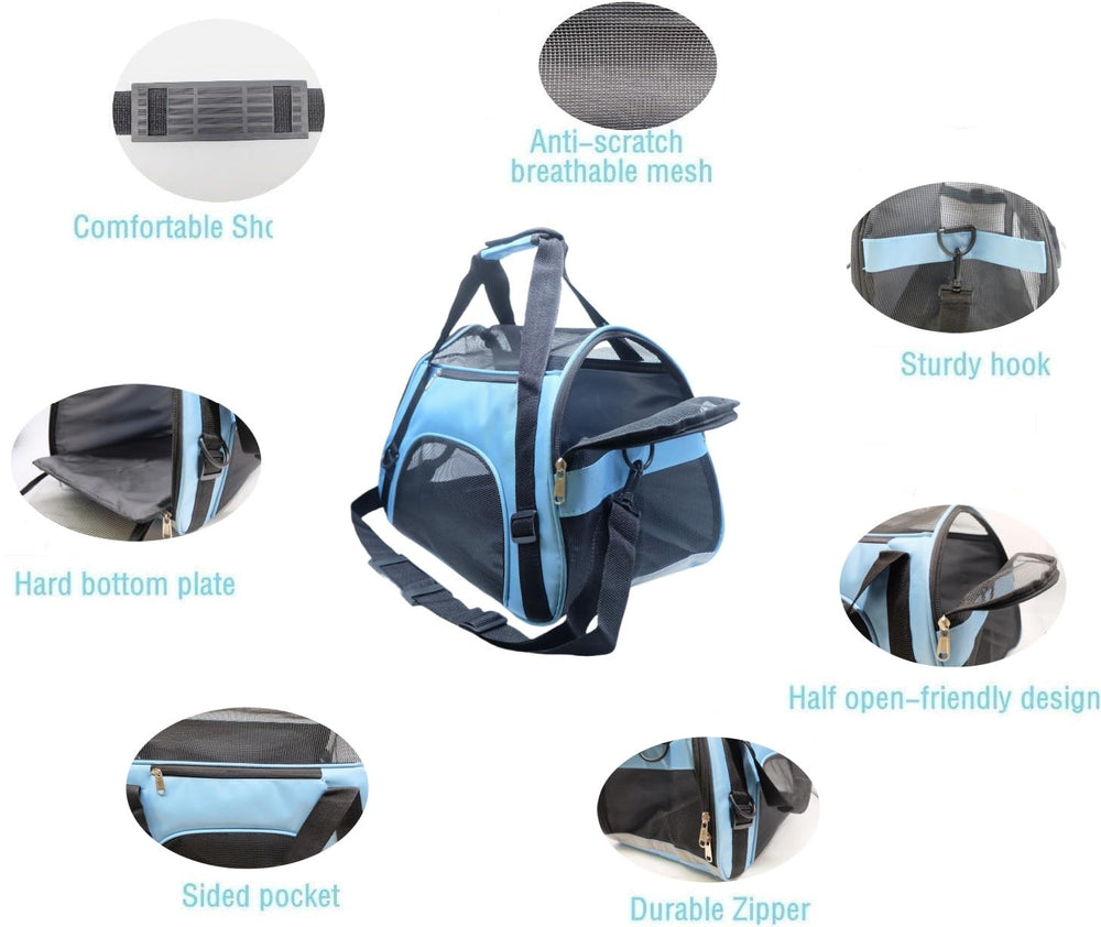 ZaneSun Cat Carrier adjustable shoulder strap for hands-free transport