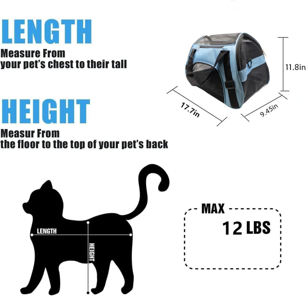 ZaneSun Cat Carrier side pocket for toys and essentials