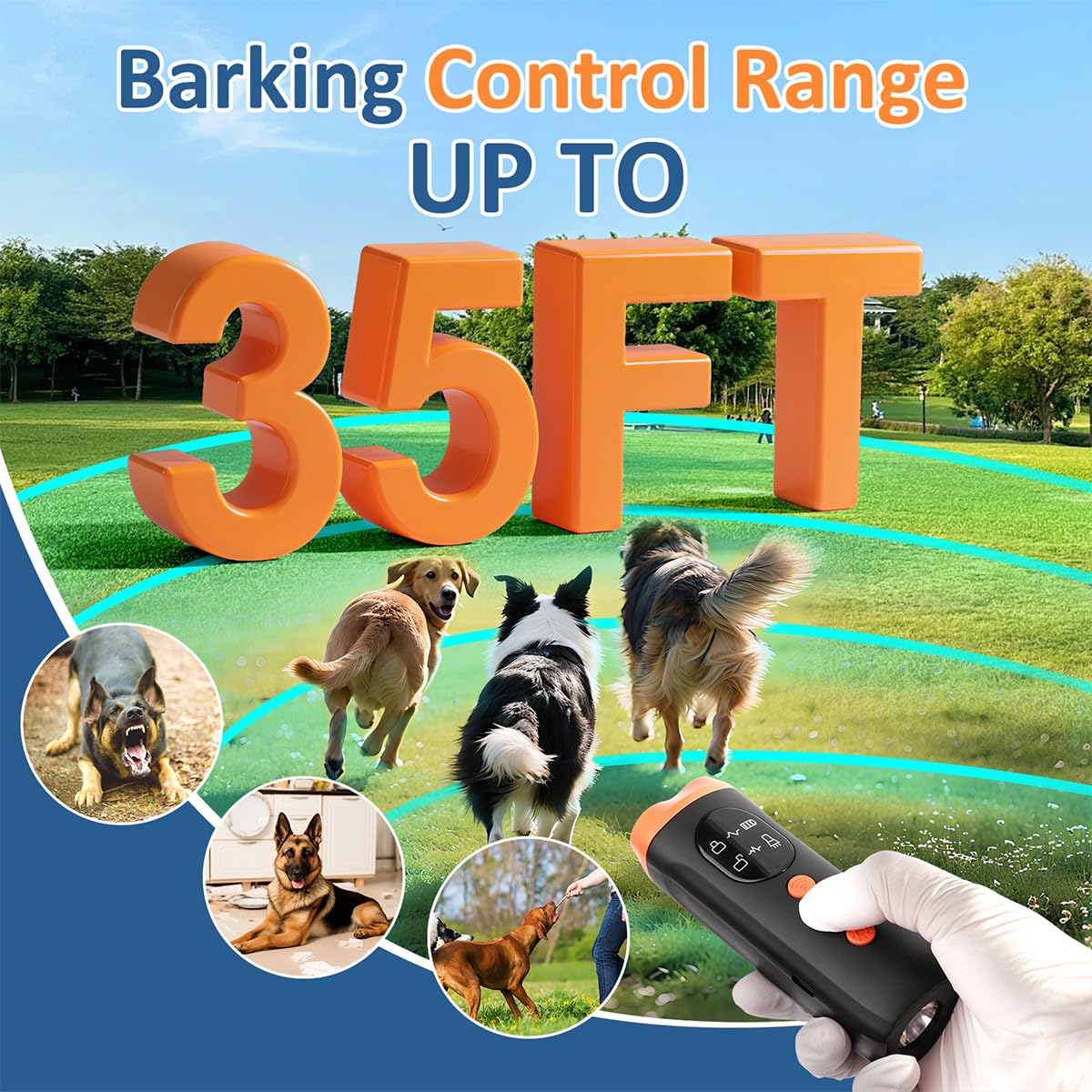 Zanthoxa 4-mode training system for humane bark management