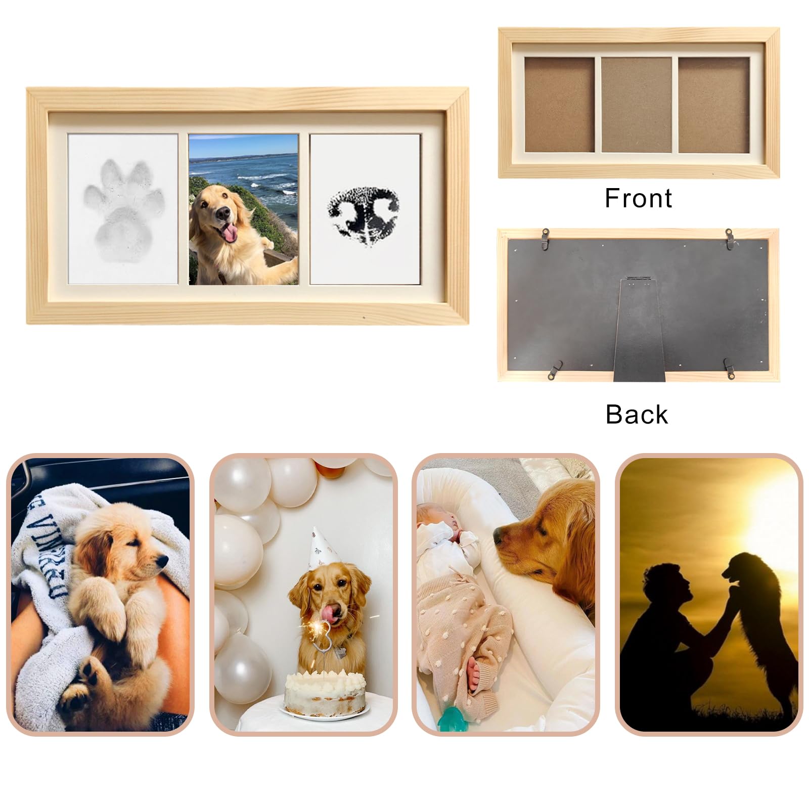 ZAPVLVT ink pad and clay setup enables quick, clean paw prints.