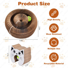 ZAULEY cat toy ball track shows a playful chase and scratching action.