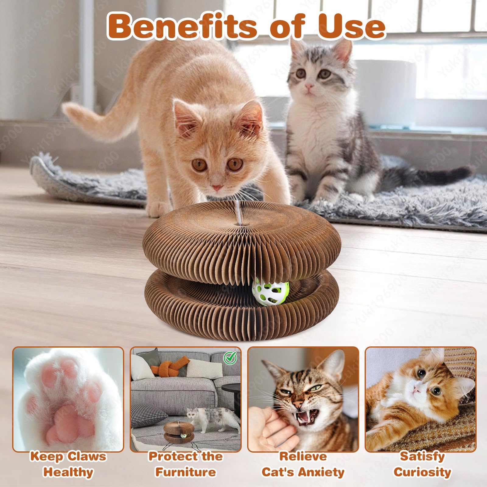 ZAULEY interactive toy keeps claws healthy by satisfying scratching urges.