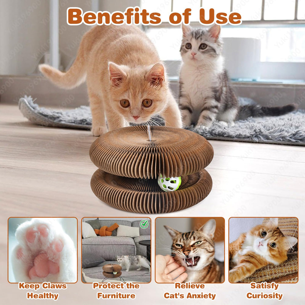 ZAULEY interactive toy keeps claws healthy by satisfying scratching urges.
