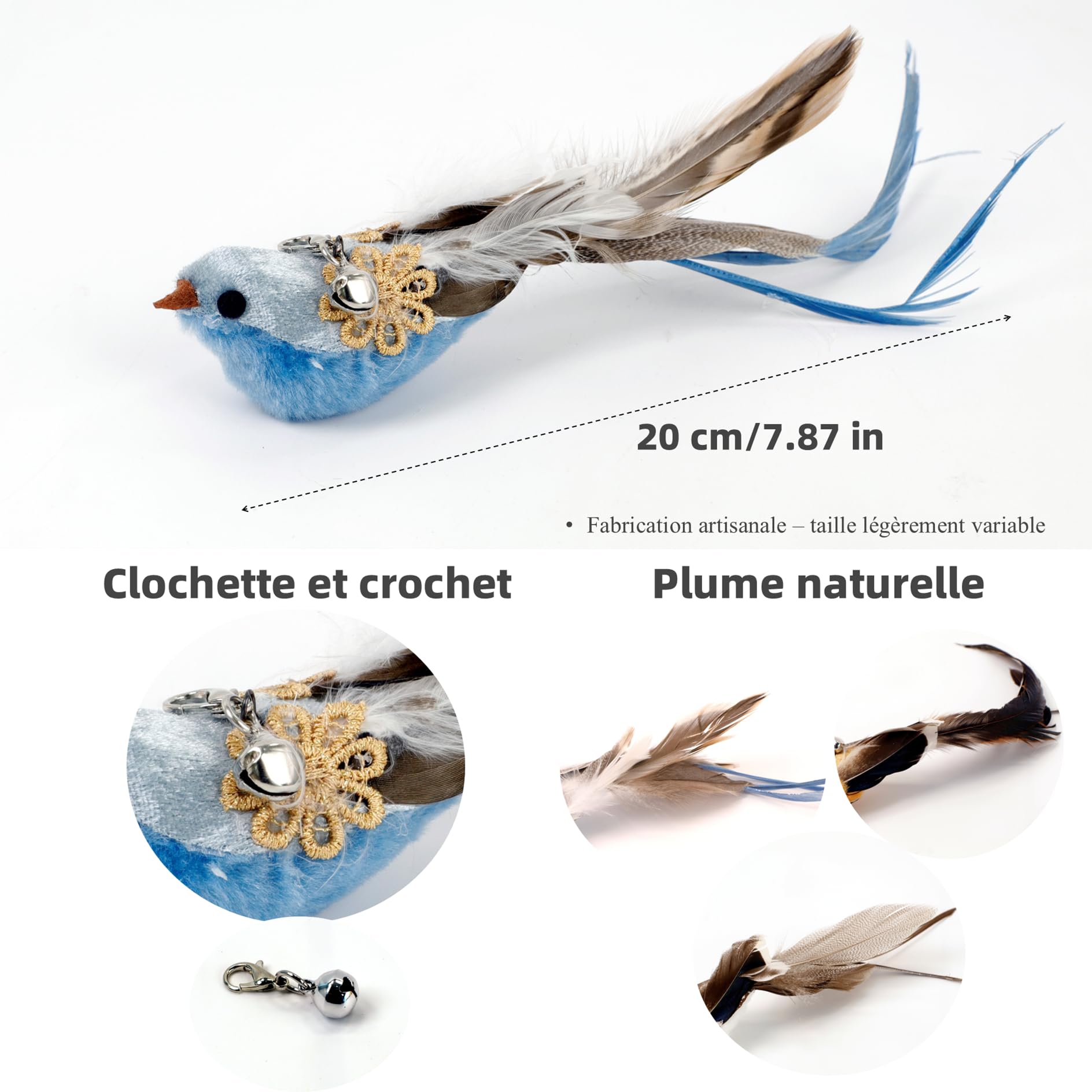 ZAYLUMO bird toy refill bell detail captures attention during play.