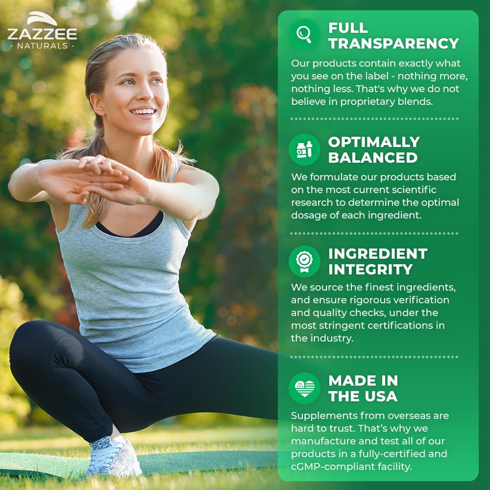 Zazzee non-GMO USA-made supplement label emphasizes clean sourcing