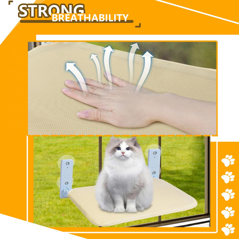 Four suction cups secure attachment on most window sills.