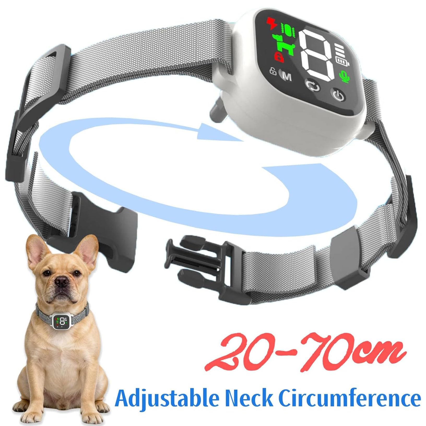 ZCNANDG Noobark collar rechargeable battery for extended use between charges.