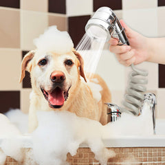 ZCONIEY three-mode showerhead delivers adjustable spray for cleaning and grooming.