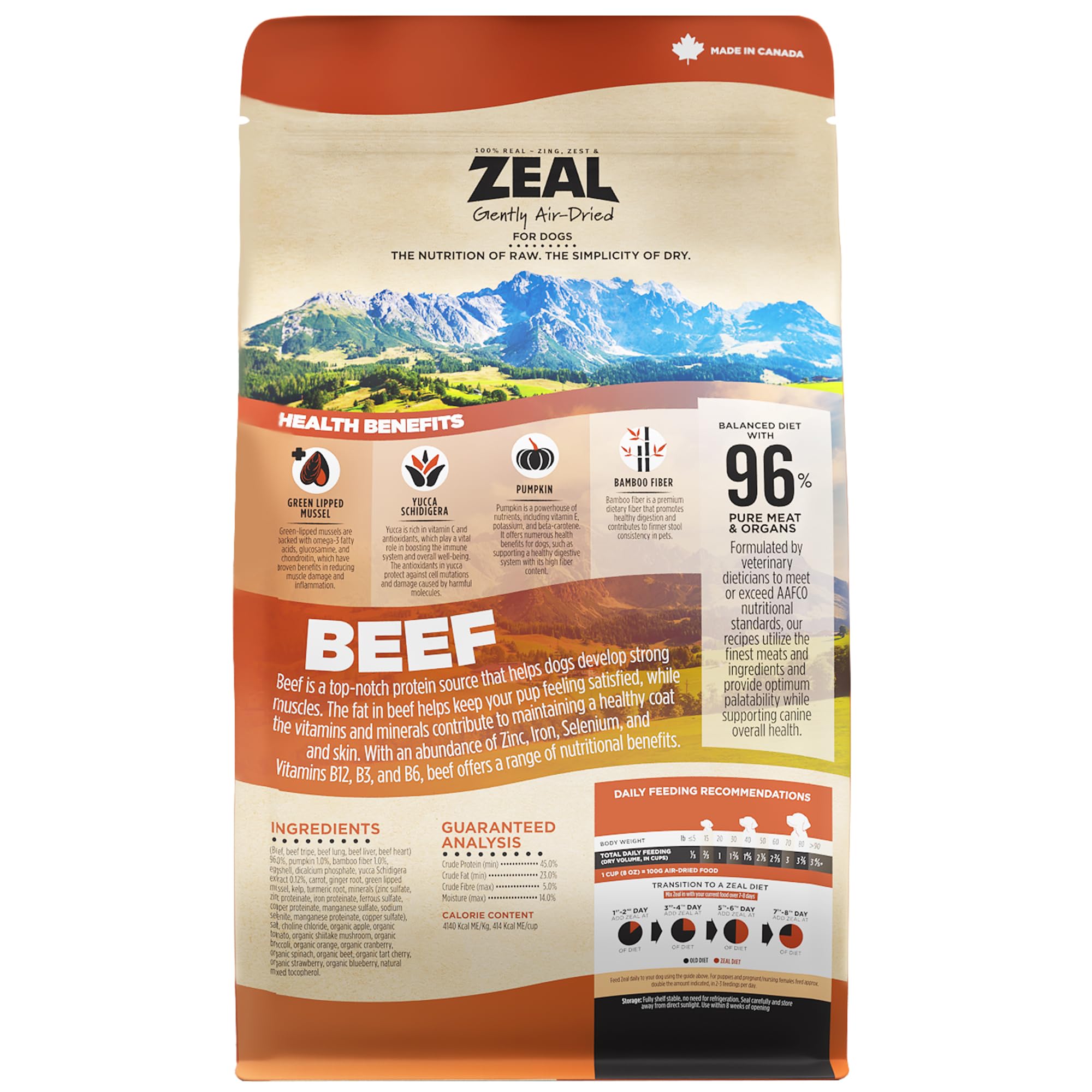 ZEAL Canada air-dried beef texture close-up highlighting rich protein aroma