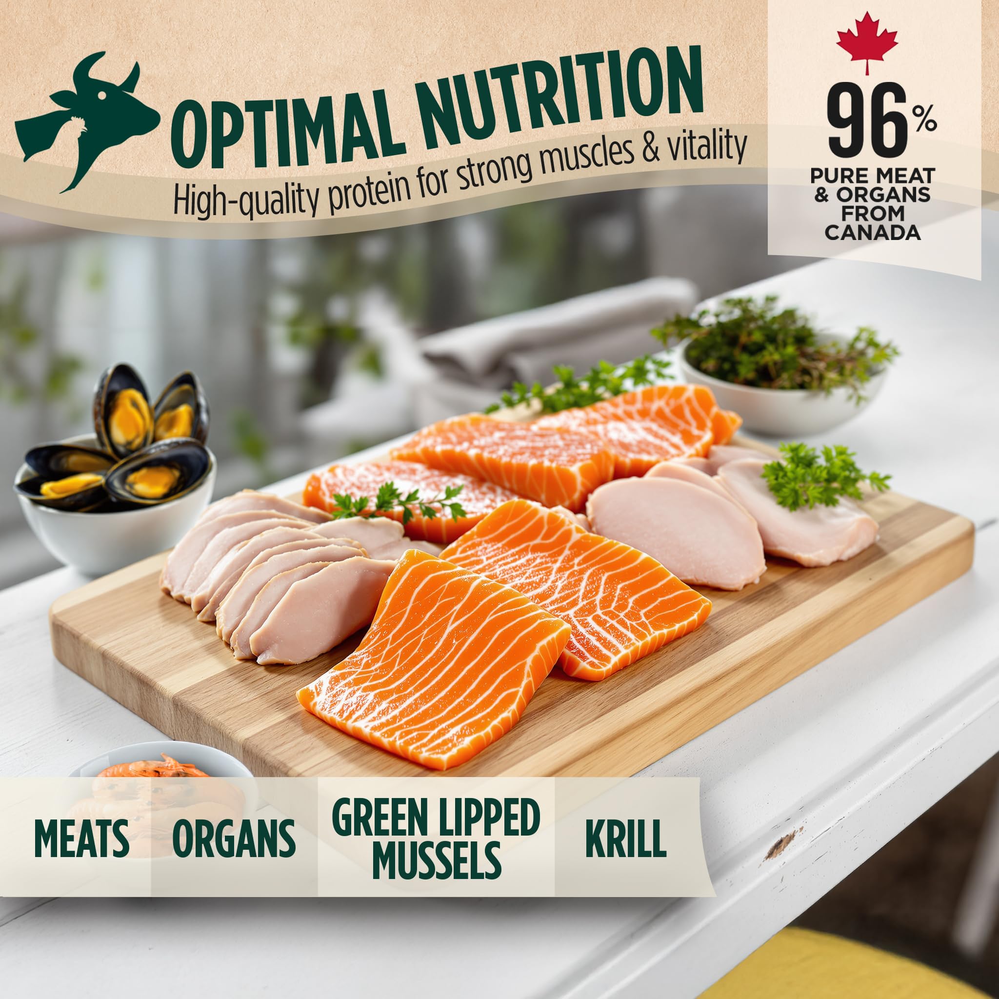 ZEAL air-dried salmon-turkey pieces close-up showing nutrient preservation