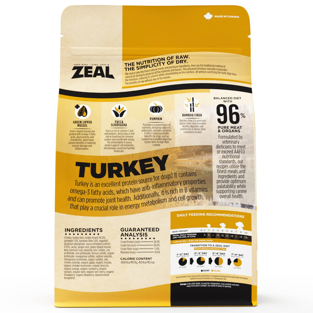 ZEAL Canada turkey liver and heart provide lean protein for daily vitality