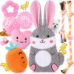 Zeaxuie pink puppy toys chew promotes safe teething for small dogs