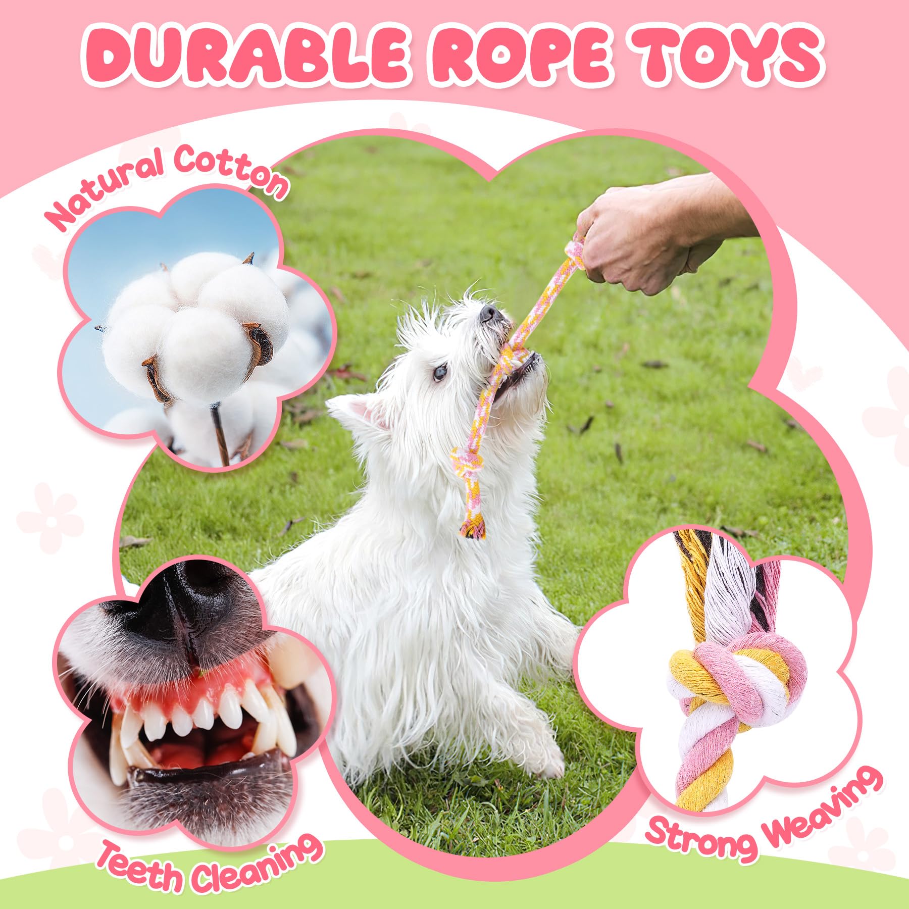 Zeaxuie pink puppy toys dog bags roll handy cleanup after play