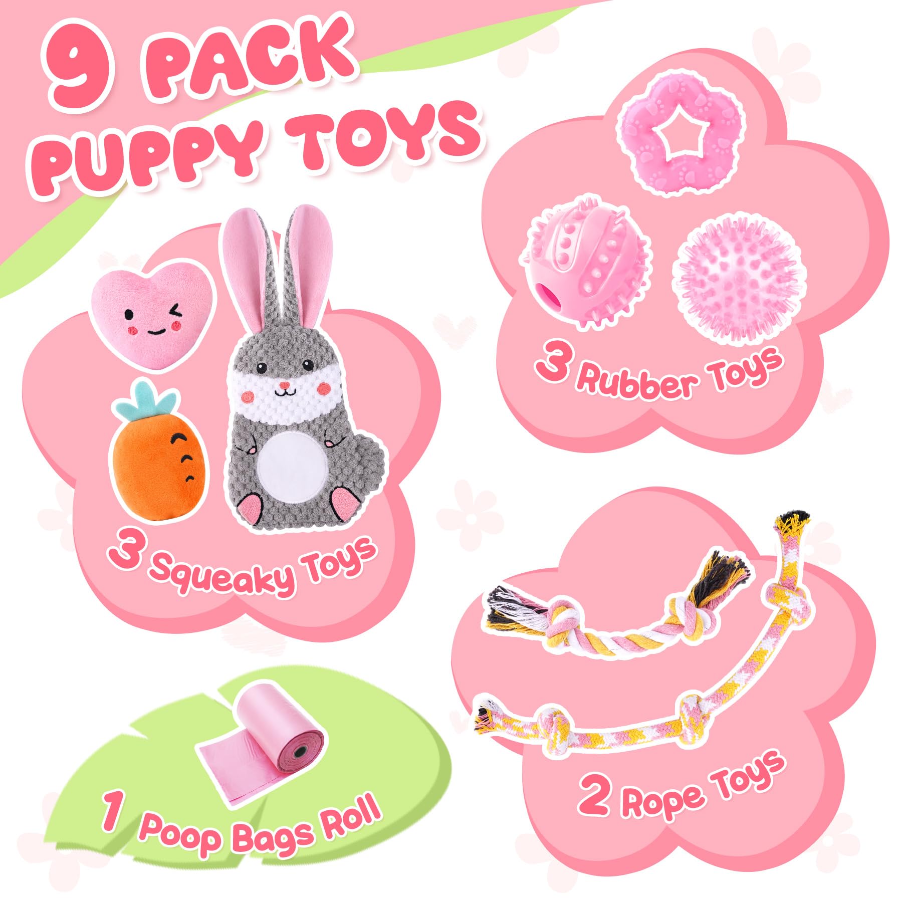 Zeaxuie pink puppy toys treat ball encourages problem solving and rewards play